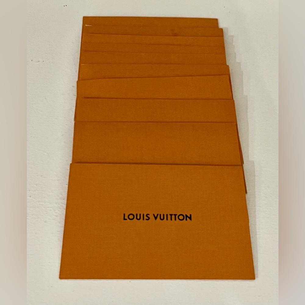Louis Vuitton Authentic Orange Envelope Card / Receipt Holders Lot of 10 - Picture 5 of 8